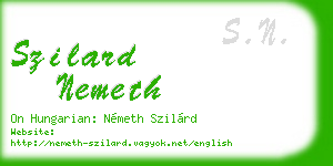 szilard nemeth business card