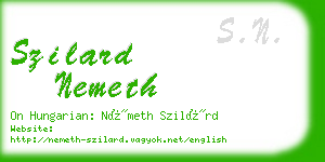 szilard nemeth business card